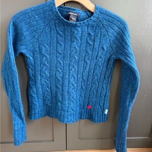 Abercrombie & Fitch Blue Flecked Cable Knit Wool
Sweater •Youth XL